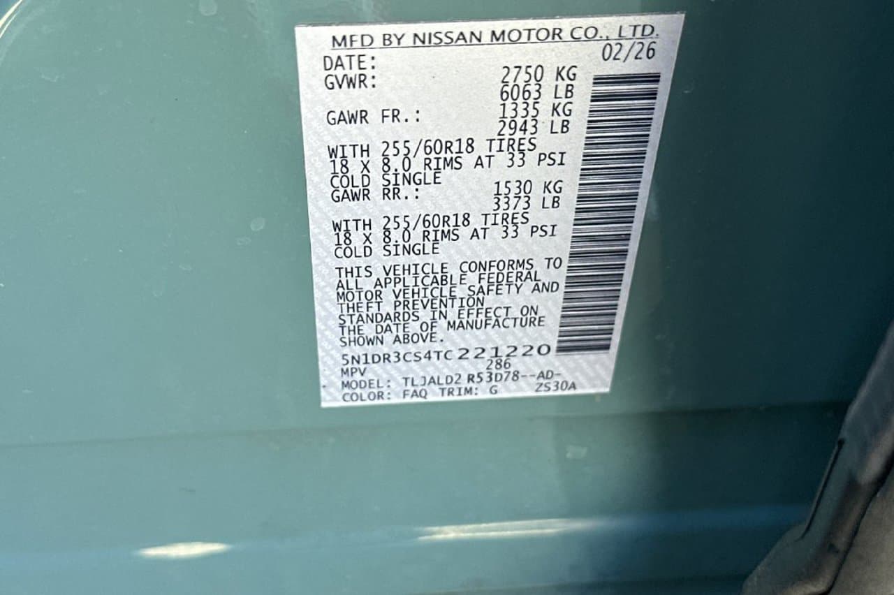 2026 Nissan Pathfinder SL 25